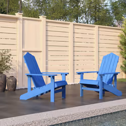 VidaXL 3095695 chaise d'extérieur Terrace Polyéthylène haute densité (HDPE), Acier Couleur aqua, Bleu - Vue supplémentaire 2