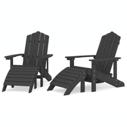 VidaXL 3095697 chaise d'extérieur Terrace Polyéthylène haute densité (HDPE), Acier Anthracite