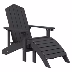 VidaXL 3095697 chaise d'extérieur Terrace Polyéthylène haute densité (HDPE), Acier Anthracite - Vue supplémentaire 3