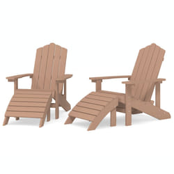 VidaXL 3095698 chaise d'extérieur Terrace Polyéthylène haute densité (HDPE), Acier Marron
