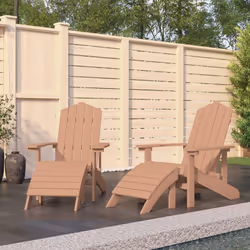 VidaXL 3095698 chaise d'extérieur Terrace Polyéthylène haute densité (HDPE), Acier Marron - Vue supplémentaire 2