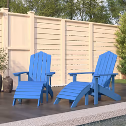 VidaXL 3095699 chaise d'extérieur Terrace Polyéthylène haute densité (HDPE), Acier Couleur aqua, Bleu - Vue supplémentaire 2