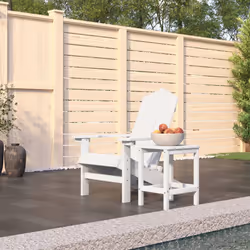 VidaXL 3095700 chaise d'extérieur Terrace Polyéthylène haute densité (HDPE), Acier Blanc - Vue supplémentaire 2