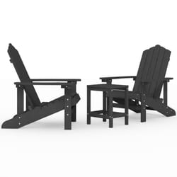 VidaXL 3095705 chaise d'extérieur Terrace Polyéthylène haute densité (HDPE), Acier Anthracite