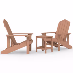VidaXL 3095706, Terrace, Polyéthylène haute densité (HDPE), Acier, Marron, 730 mm, 830 mm, 920 mm