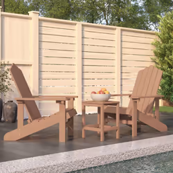 VidaXL 3095706 chaise d'extérieur Terrace Polyéthylène haute densité (HDPE), Acier Marron