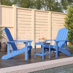 VidaXL 3095707 chaise d'extérieur Terrace Polyéthylène haute densité (HDPE), Acier Couleur aqua, Bleu - Vue supplémentaire 2