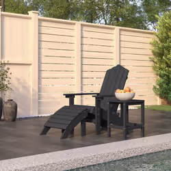 VidaXL 3095709 chaise d'extérieur Terrace Polyéthylène haute densité (HDPE), Acier Anthracite - Vue supplémentaire 2
