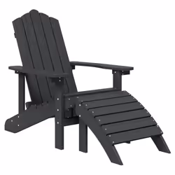 VidaXL 3095709 chaise d'extérieur Terrace Polyéthylène haute densité (HDPE), Acier Anthracite - Vue supplémentaire 3