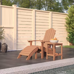 VidaXL 3095710 chaise d'extérieur Terrace Polyéthylène haute densité (HDPE), Acier Marron - Vue supplémentaire 2