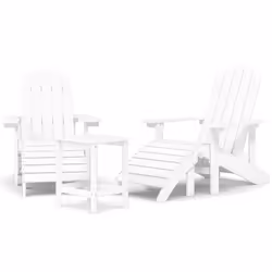 VidaXL 3095712, Terrace, Polyéthylène haute densité (HDPE), Acier, Blanc, 730 mm, 830 mm, 920 mm