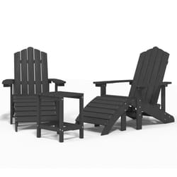 VidaXL 3095713 chaise d'extérieur Terrace Polyéthylène haute densité (HDPE), Acier Anthracite