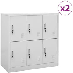 Vidaxl - Armoires à casiers 2 pcs Gris clair 90x45x92,5 cm Acier