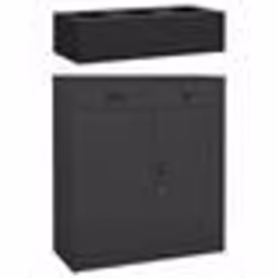 vidaXL Armoire de bureau et jardinière Anthracite 90x40x125 cm Acier - TU