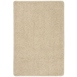 Vidaxl - Tapis shaggy antidérapant Crème 140x200 cm