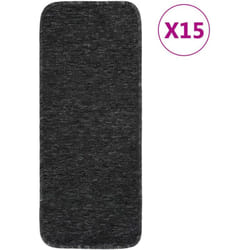 Vidaxl - Tapis d'escalier 15 pcs 60x25 cm Anthracite Rectangulaire