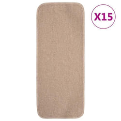 Tapis Escalier Antidérapants 15 Pcs 60x25cm Beige Rectangulaire Vidaxl