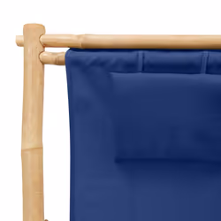 VidaXL 318596 chaise d'extérieur Terrace Siège rembourré Bambou, Polyester Bleu - Vue supplémentaire 7