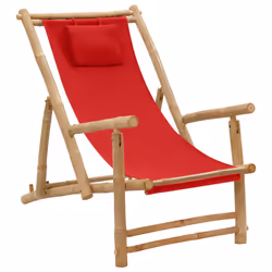 VidaXL 318597, Terrace, Siège rembourré, Bambou, Polyester, Rouge, 600 mm, 1060 mm