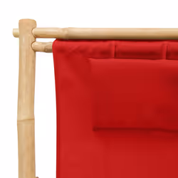 VidaXL 318597 chaise d'extérieur Terrace Siège rembourré Bambou, Polyester Rouge - Vue supplémentaire 7