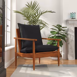 Ce fauteuil luxueux est un endroit confortable pour discuter, lire, regarder la télévision ou simplement vous détendre. Il cr ...