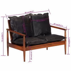 VidaXL 340924 canapé Noir - Vue supplémentaire 7