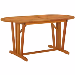 Cette table de jardin en bois a un design élégant. Ce sera un excellent choix pour les repas en plein air dans le jardin ou s ...