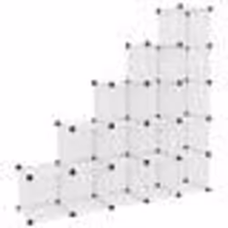 vidaXL Cubes de rangement 15 pcs Transparent PP - TU
