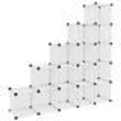 vidaXL Cubes de rangement 15 pcs Transparent PP - TU