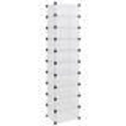 vidaXL Étagère à chaussures Transparent 44x32x174 cm PP - TU