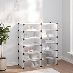 Vidaxl - tagère à chaussures Transparent 94,5x36,5x106 cm pp