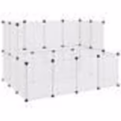 vidaXL Cage pour petits animaux Transparent 143x107x93 cm PP et Acier