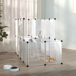 vidaXL Cage pour petits animaux Transparent 142x74x93 cm PP et Acier