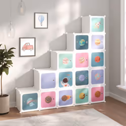 Description générale Cette armoire de rangement cubique pour enfants est idéale pour encourager les tout-petits à être organi ...