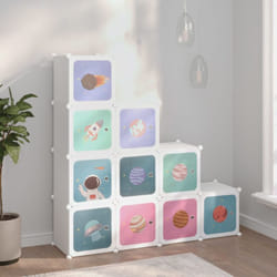 Vidaxl - Armoire de rangement pour enfants avec 10 cubes Blanc pp