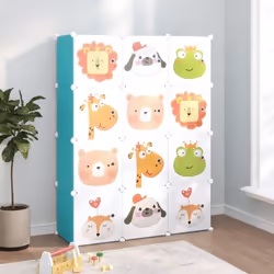 vidaXL Armoire de rangement pour enfants avec 12 cubes Vert PP - TU