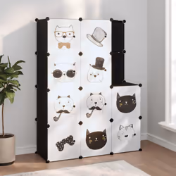 Cette armoire de rangement cubique pour enfants est idéale pour encourager les tout-petits à être organisés et garder votre m ...