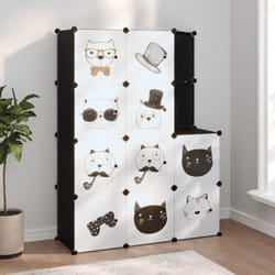 Vidaxl - Armoire de rangement pour enfants avec 10 cubes Noir pp