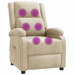 VidaXL 340935 Fauteuil massant électrique Crème
