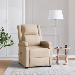 VidaXL 340935 Fauteuil massant électrique Crème