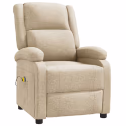 VidaXL 340935 Fauteuil massant électrique Crème