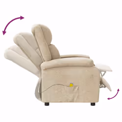 VidaXL 340935 Fauteuil massant électrique Crème - Vue supplémentaire 7