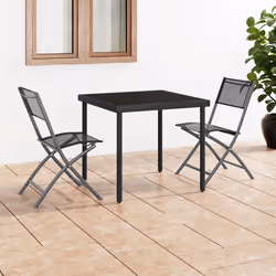 VidaXL 318766 chaise d'extérieur Terrace Tissu, Acier Noir - Vue supplémentaire 2