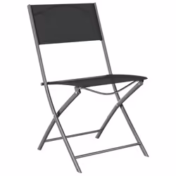 VidaXL 318767 chaise d'extérieur Terrace Tissu, Acier Noir