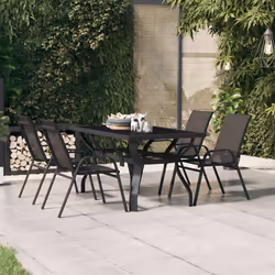 VidaXL 318768 table de jardin Noir