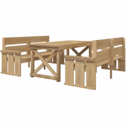 Avec un design élégant mais pratique, cet ensemble de salle à manger de jardin sublime votre espace de vie extérieur ! Bois d ...