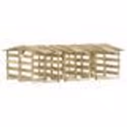 vidaXL Pergolas avec toits 6 pcs 100x90x100 cm Bois de pin imprégné - TU