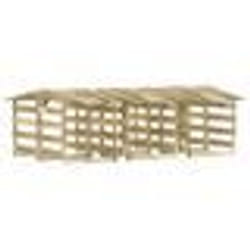 vidaXL Pergolas avec toits 6 pcs 100x90x100 cm Bois de pin imprégné - TU