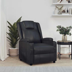 Fauteuil Inclinable Noir Similicuir Vidaxl