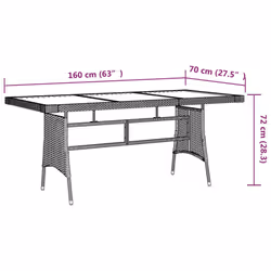 VidaXL 318694 table de jardin Noir - Vue supplémentaire 4